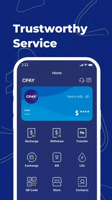 Captures d'écran de CPay Exchange