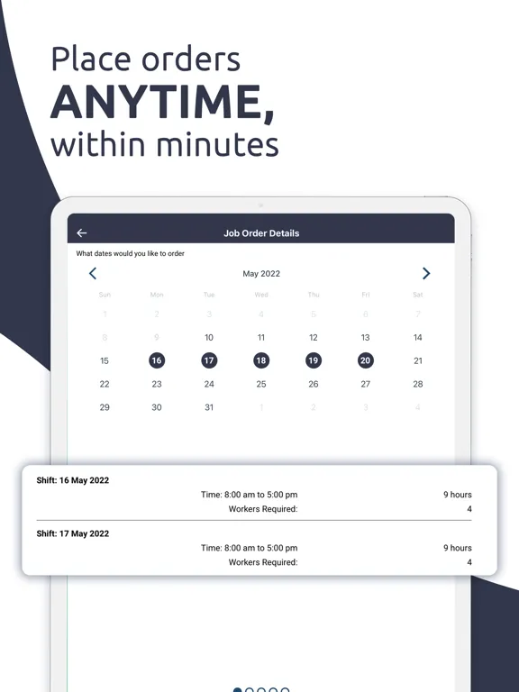 Скриншоты swipejobs Business iPad 