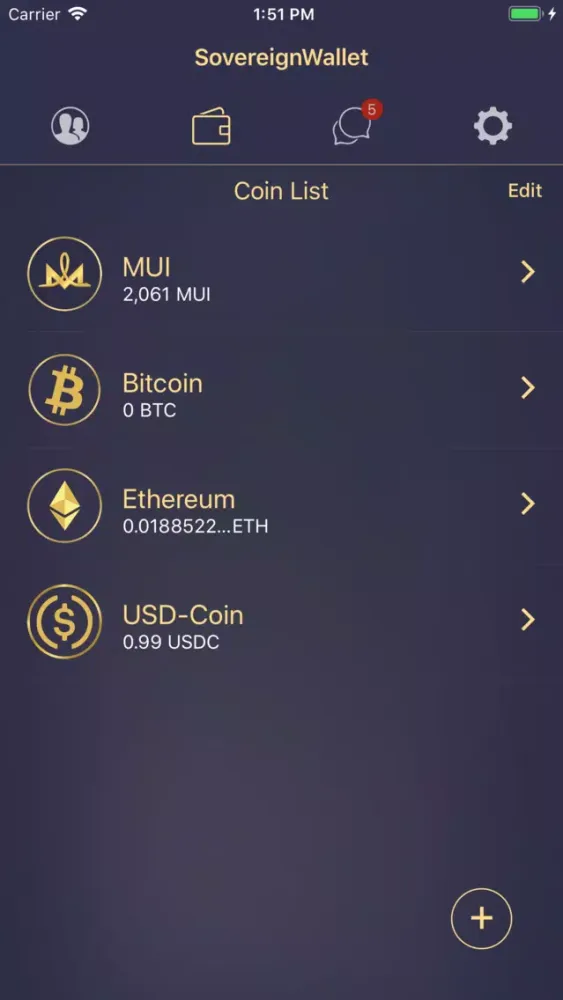 SovereignWallet Screenshots