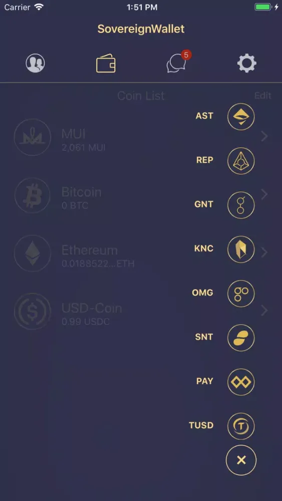 SovereignWallet Screenshots