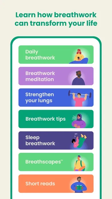 Capturas de pantalla de Exhale: Guided Breathwork