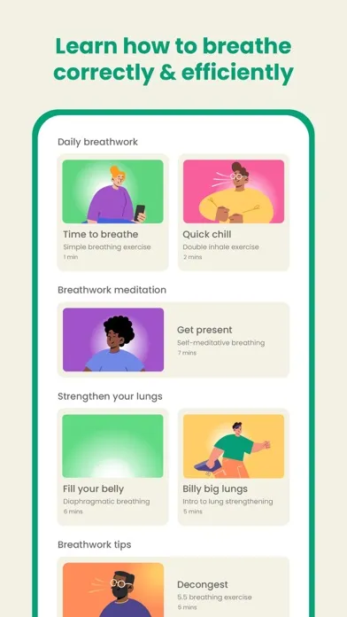 Capturas de pantalla de Exhale: Guided Breathwork