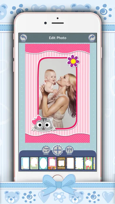 Cute Photo Frames & Stickers سکرین شاٹس