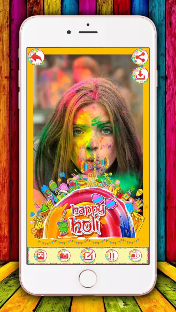 Holi Photo Frames - Festival of Colors Pic Editor スクリーンショット