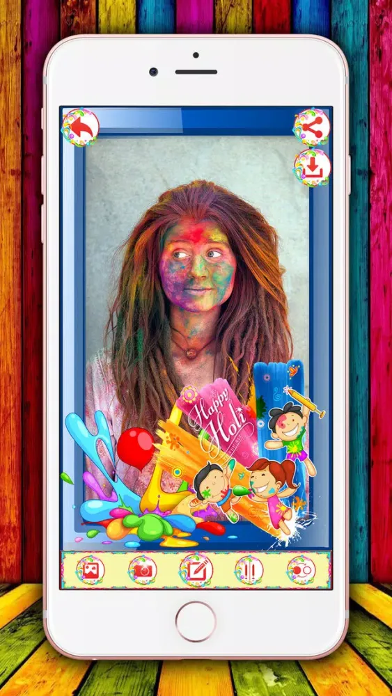 Holi Photo Frames - Festival of Colors Pic Editor スクリーンショット