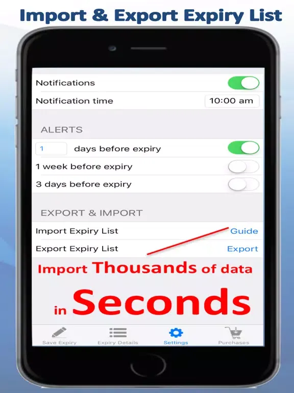 Expiry Alert Biz - Keep track of expiration dates iPad 应用截图
