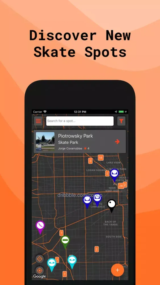 Capturas de pantalla de Own The Spot: Find Skate Spots