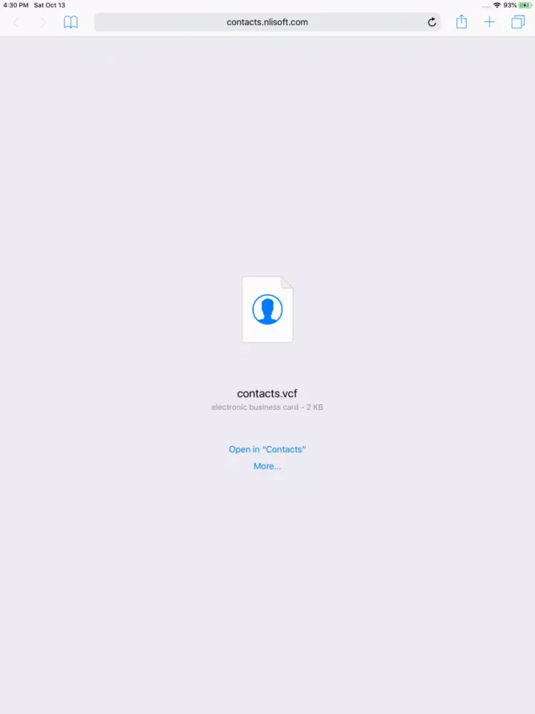 Export & Transfer Contacts iPad  Screenshots