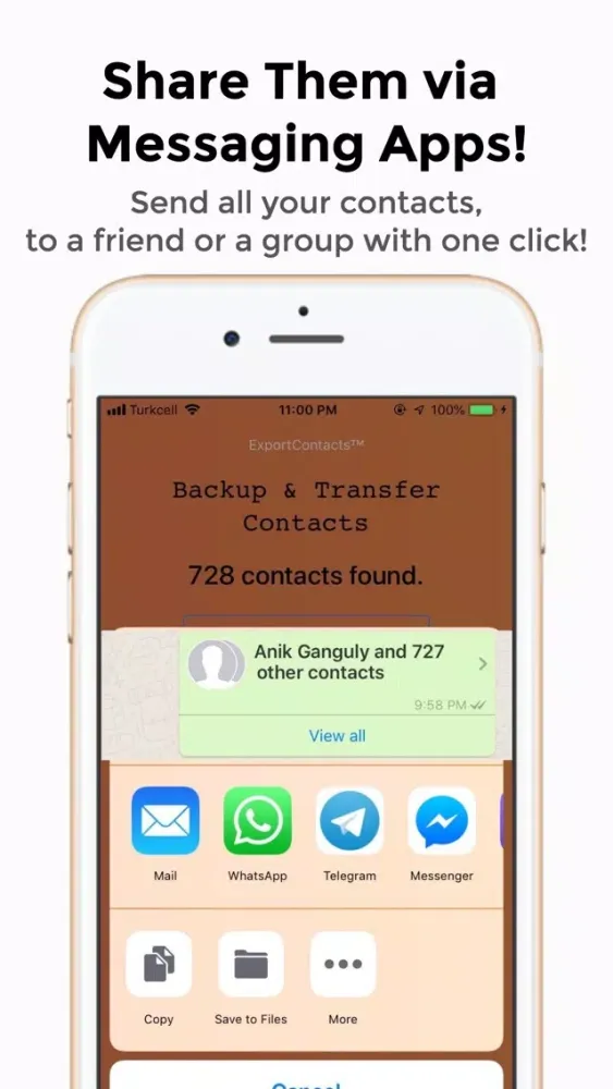 Export & Transfer Contacts Screenshots