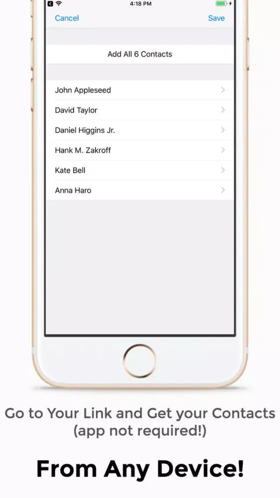 Export & Transfer Contacts Screenshots