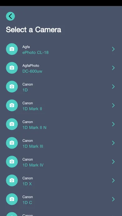 Tangkapan layar Cam Exposure Calculator