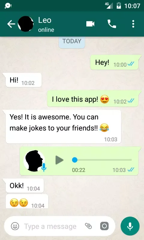 Zrzuty ekranu Fake Chat Conversations