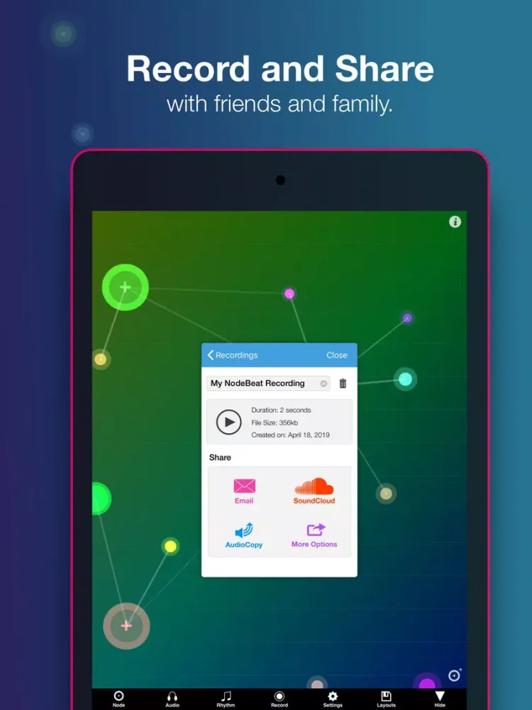 Capturas de tela do NodeBeat - Playful Music iPad 