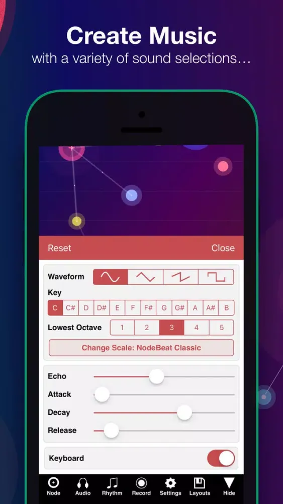 Capturas de tela do NodeBeat - Playful Music