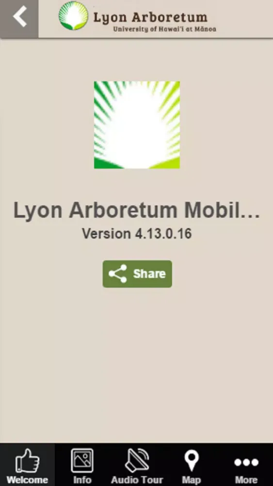Tangkapan skrin Lyon Arboretum Mobile Tour App