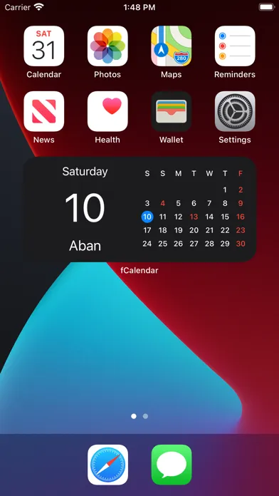 ภาพหน้าจอของ fCalendar