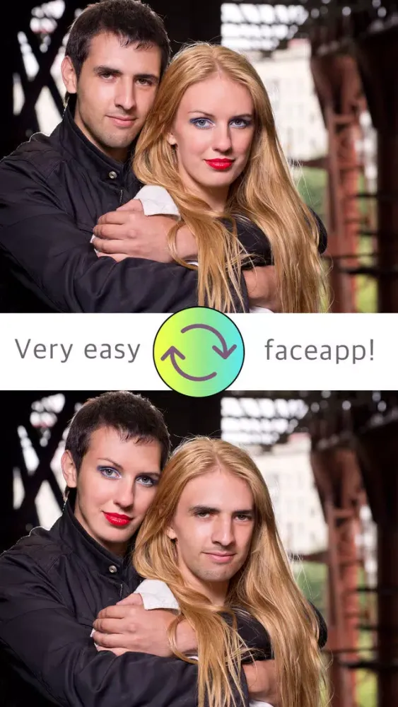 Tangkapan layar faceapp!