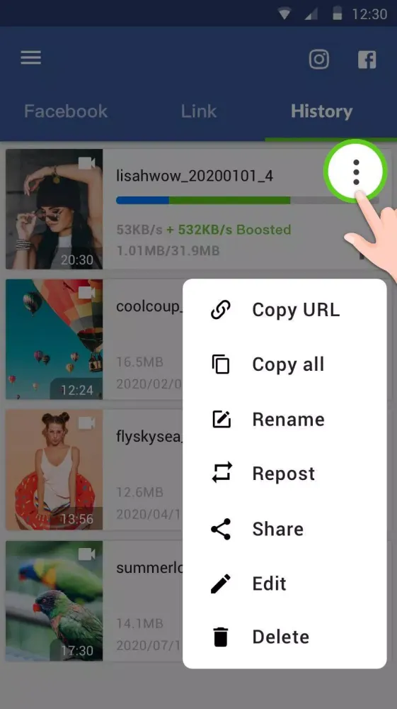 Screenshot di Downloader for Facebook