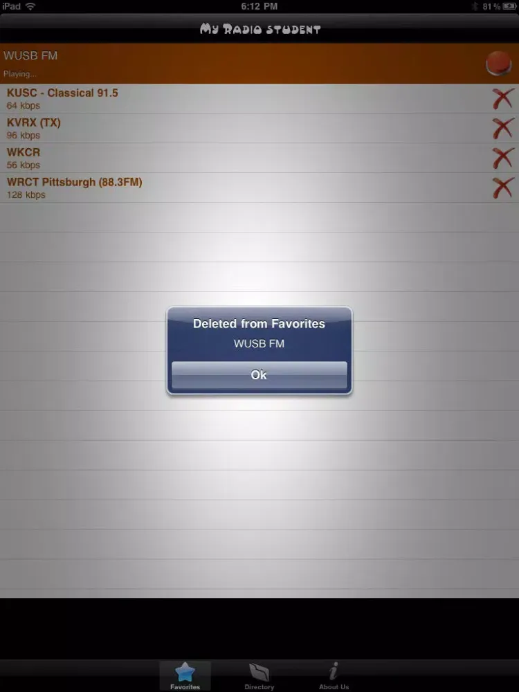 Zrzuty ekranu Student Radios iPad 