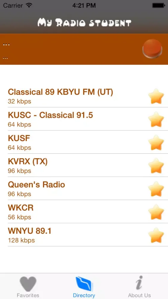 Zrzuty ekranu Student Radios
