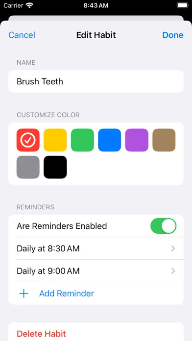 Screenshot di HabitWave