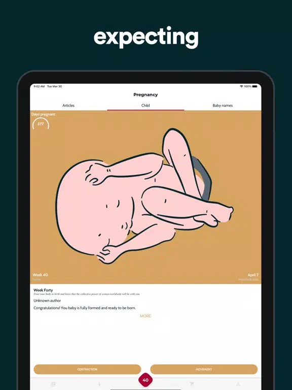 Tangkapan skrin Expecting iPad 
