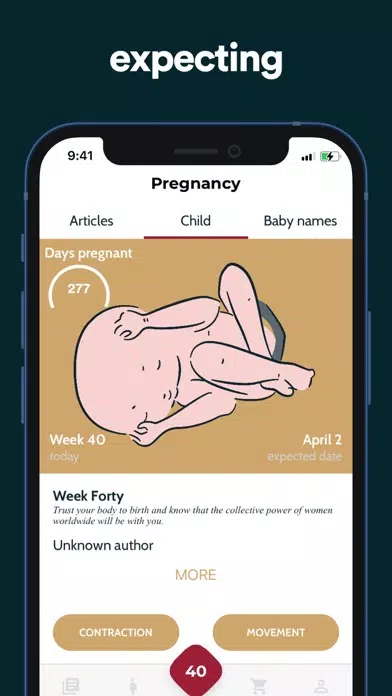 Tangkapan skrin Expecting