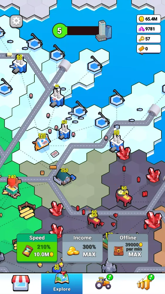 Tangkapan layar Factory World