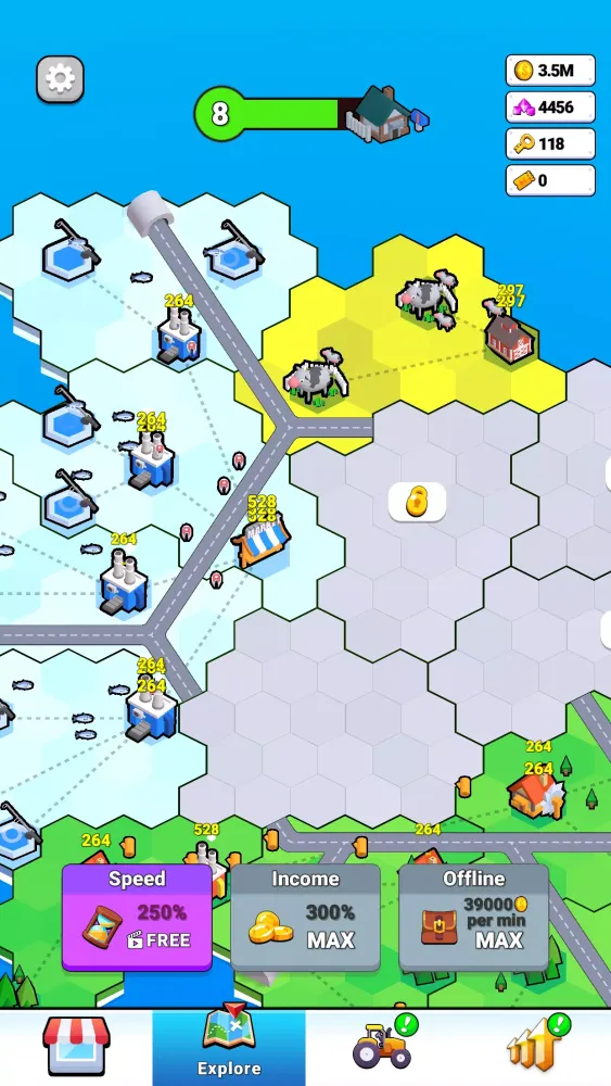 Tangkapan layar Factory World