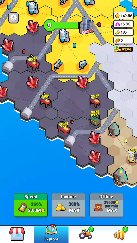 Tangkapan layar Factory World