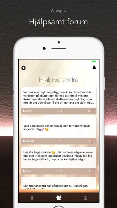 Ångestappen - ångesthantering i appformat スクリーンショット