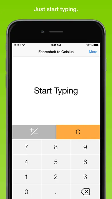 Capturas de tela do Fahrenheit To Celsius, the fastest temperature converter