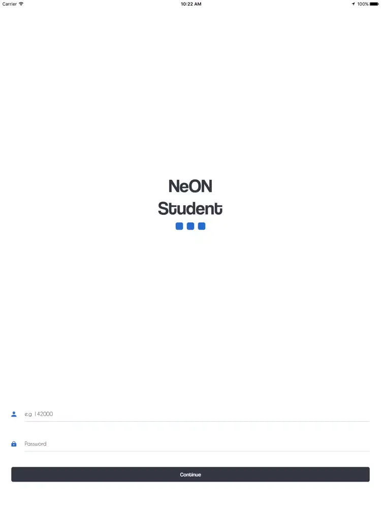 Zrzuty ekranu NeON Student iPad 