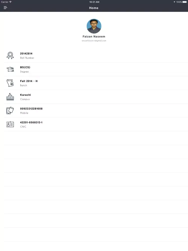 Zrzuty ekranu NeON Student iPad 