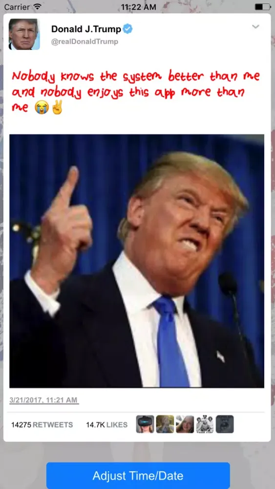Screenshot di Fake Trump Tweets Golden Version