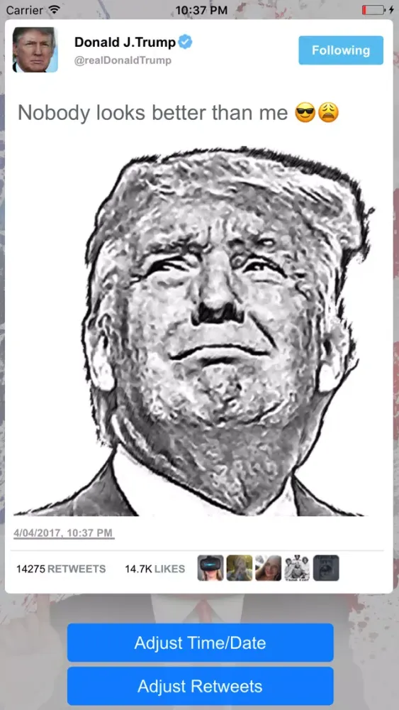 Screenshot di Fake Trump Tweets Golden Version