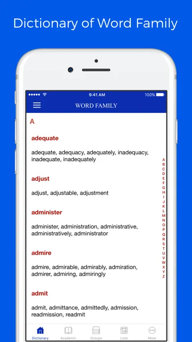 Dictionary of Word Family स्क्रीनशॉट