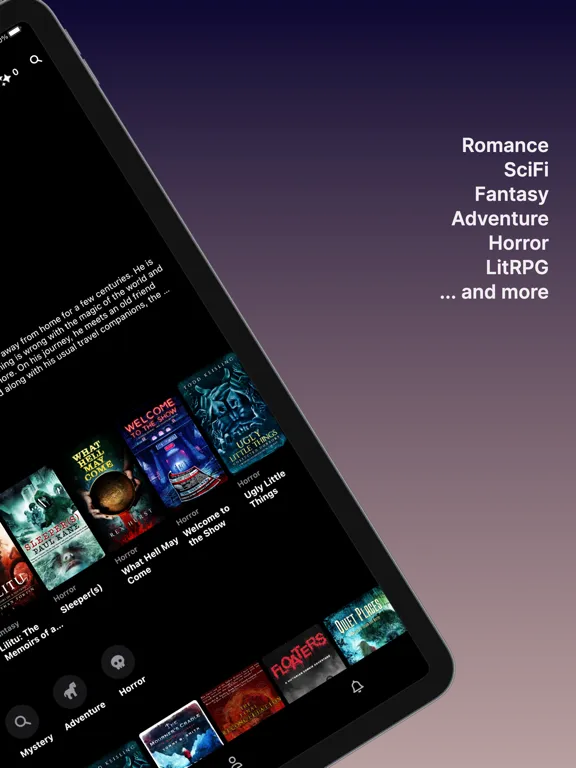 Yoru Stories: Fiction & Novels iPad 應用截圖