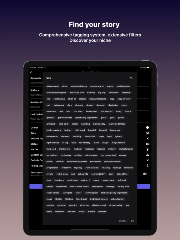 Yoru Stories: Fiction & Novels iPad 應用截圖