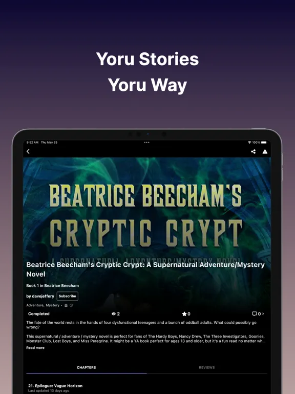 Yoru Stories: Fiction & Novels iPad 應用截圖