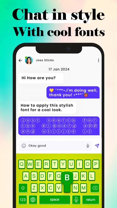 تصاویر Fancy Fonts AI Keyboard, Emoji