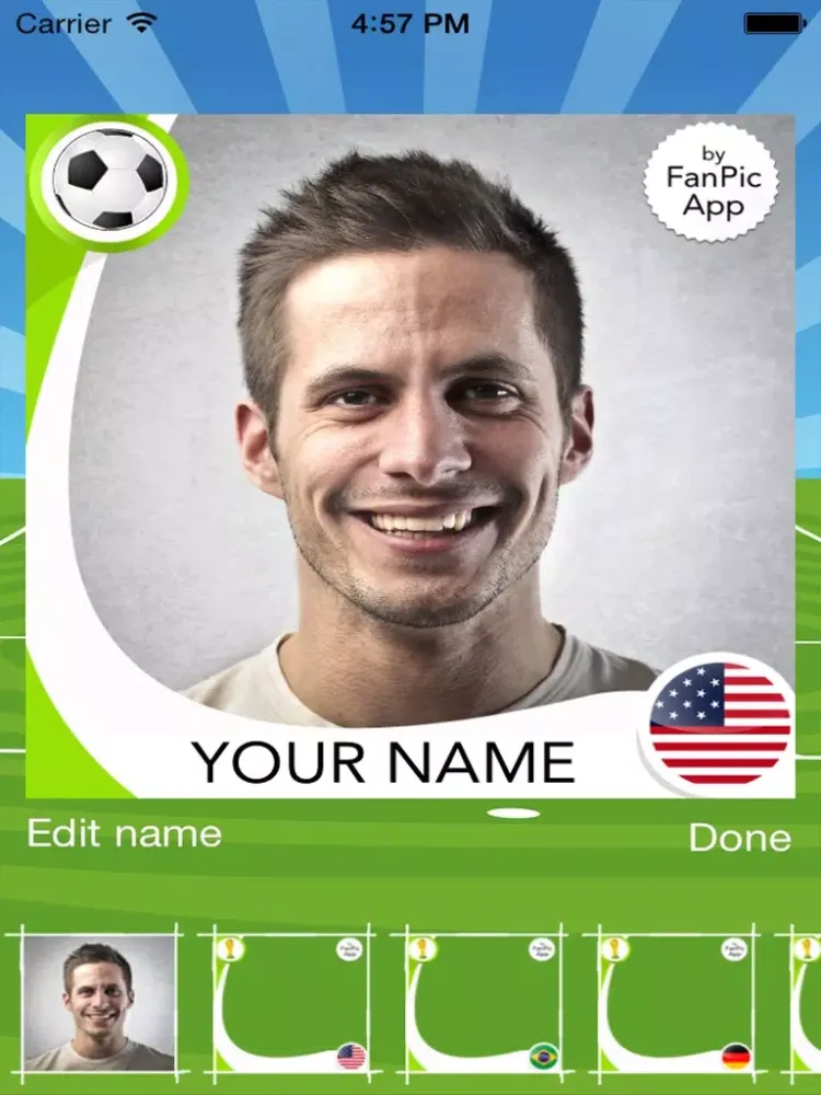 FanPic Football App – US Soccer Fan Photo Frames iPad  سکرین شاٹس