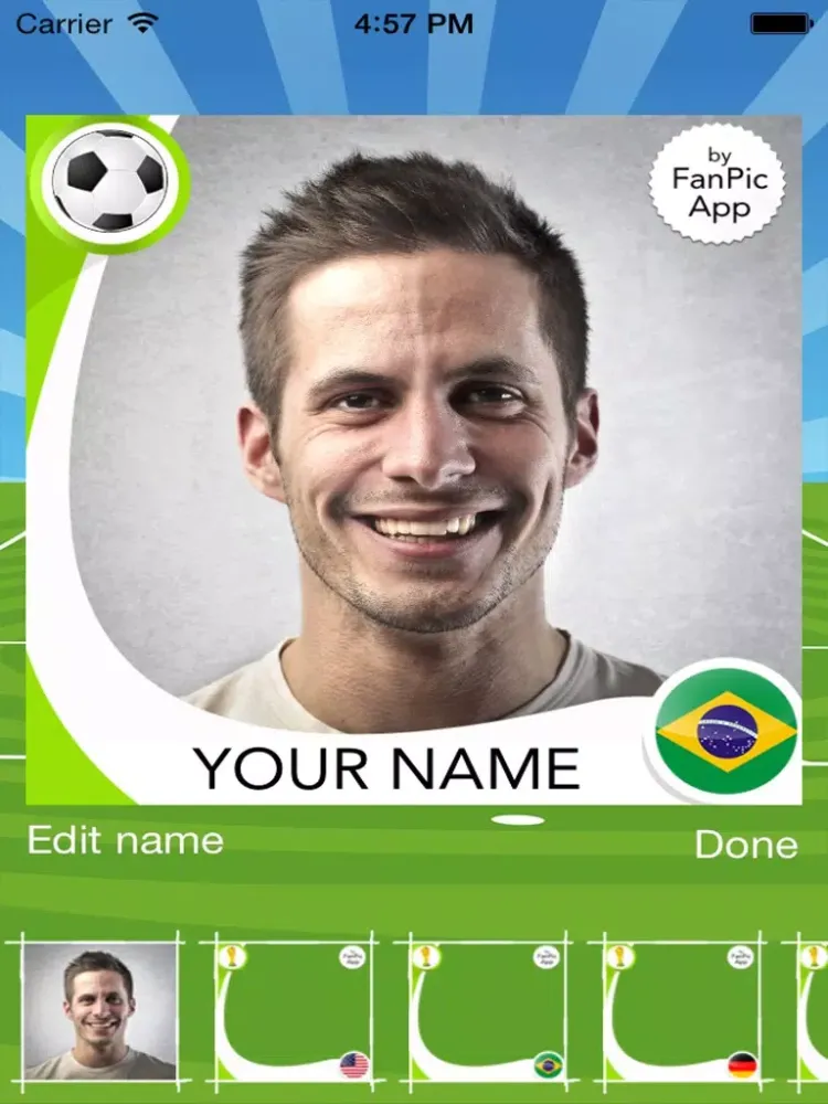 FanPic Football App – US Soccer Fan Photo Frames iPad  سکرین شاٹس