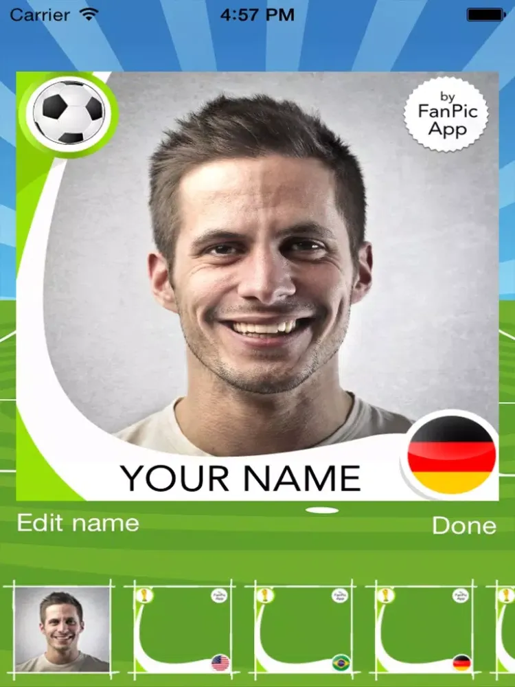 FanPic Football App – US Soccer Fan Photo Frames iPad  سکرین شاٹس