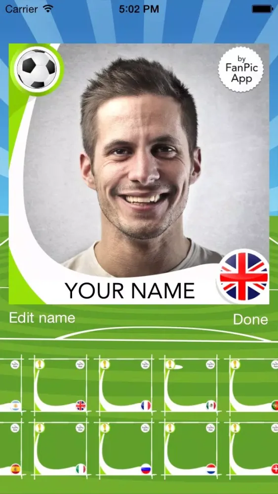 FanPic Football App – US Soccer Fan Photo Frames سکرین شاٹس