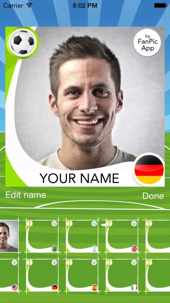 FanPic Football App – US Soccer Fan Photo Frames سکرین شاٹس