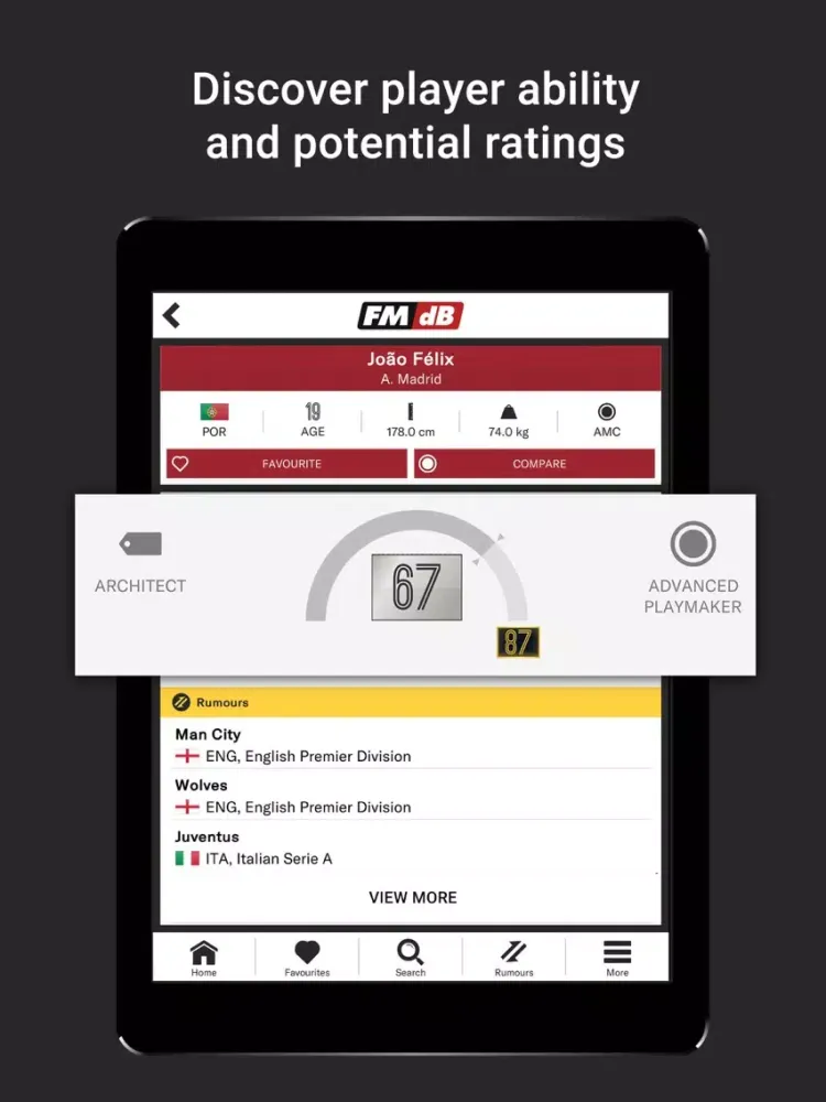 FMdB Football Scout iPad  스크린샷