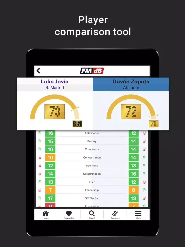 FMdB Football Scout iPad  스크린샷