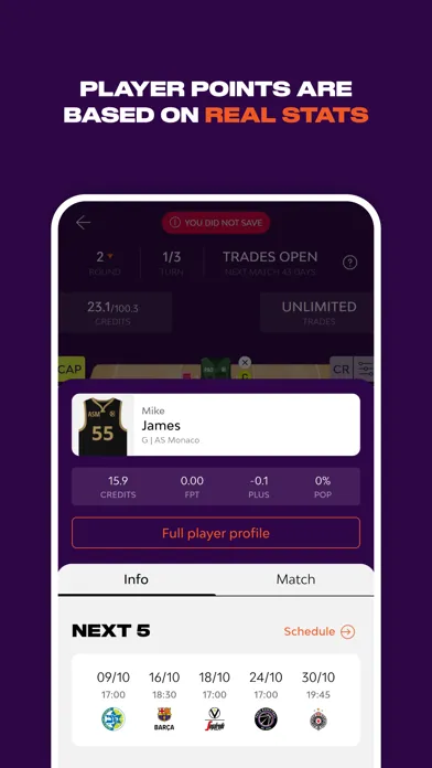 Zrzuty ekranu EuroLeague Fantasy Challenge