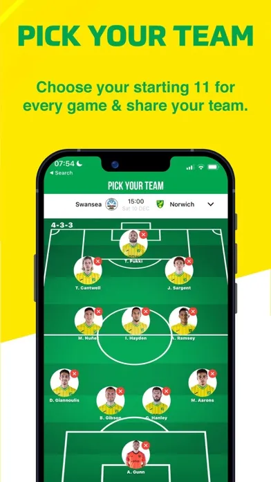 Captures d'écran de The Yellows - Live Scores